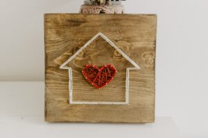 Crafted heart house decoration / heart shaped / diy / handmade
